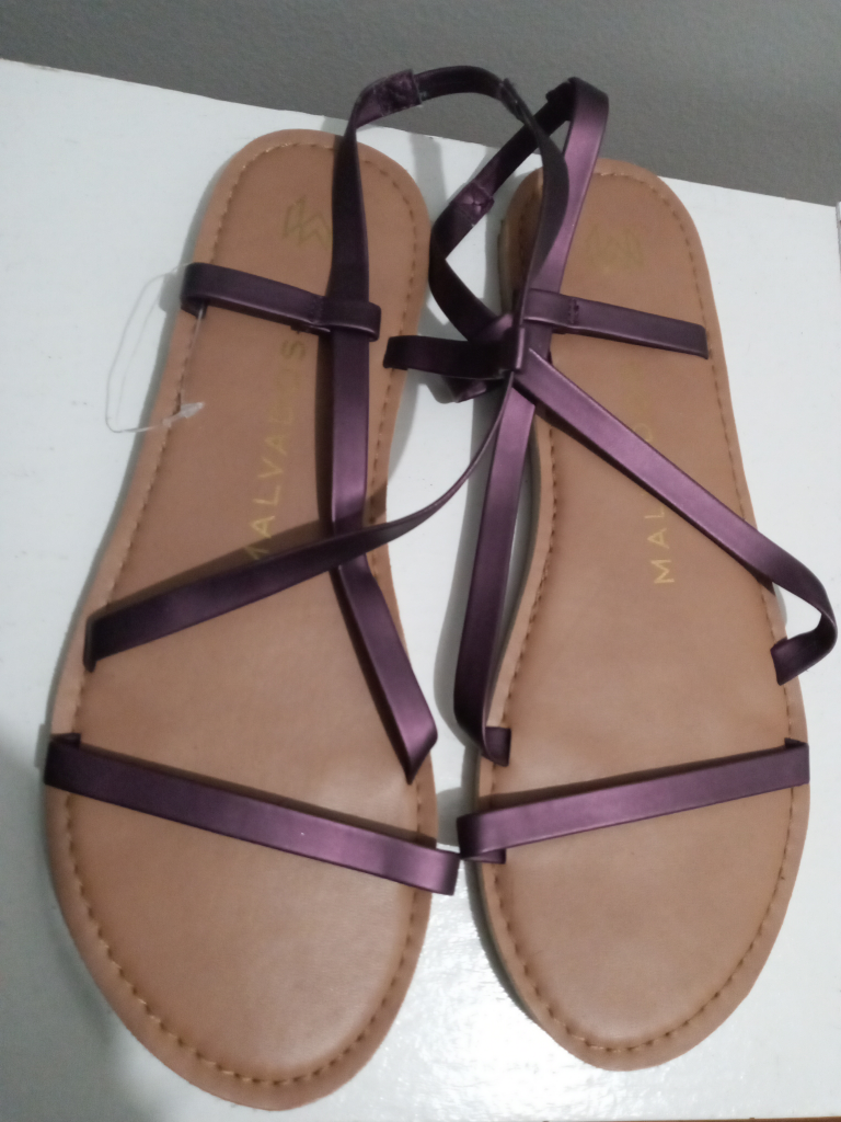 Malvados Purple Flat Sandals size 9