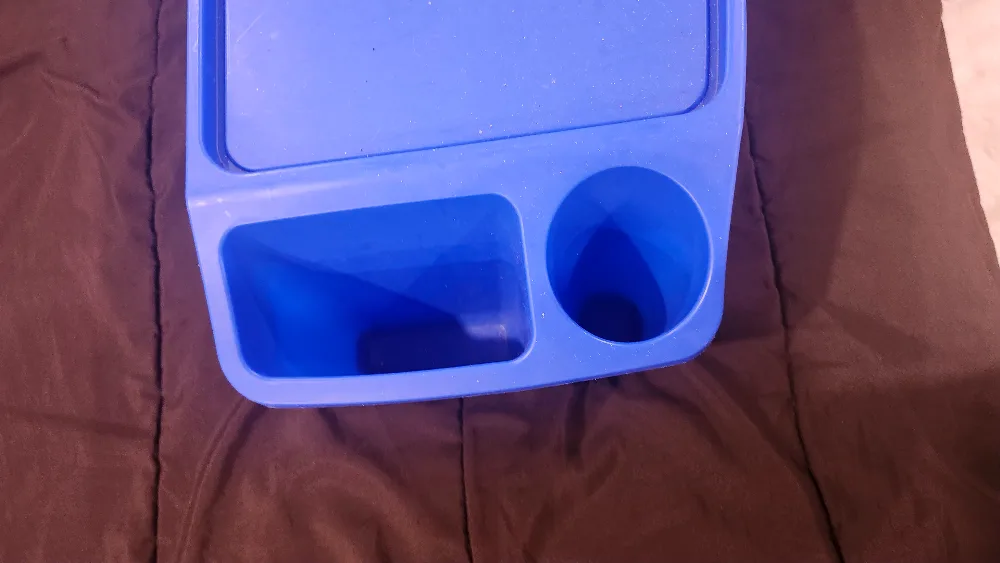 Blue Plastic Lap Desk with Cup Holders image indicator(5)