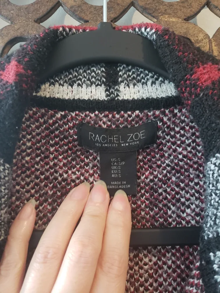 Plaid Knit Button-Up Jacket image indicator(4)