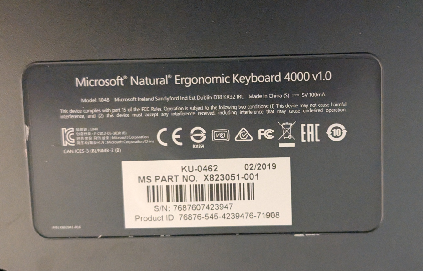 Microsoft Natural Ergonomic Keyboard 4000 v1.0 - photo 4