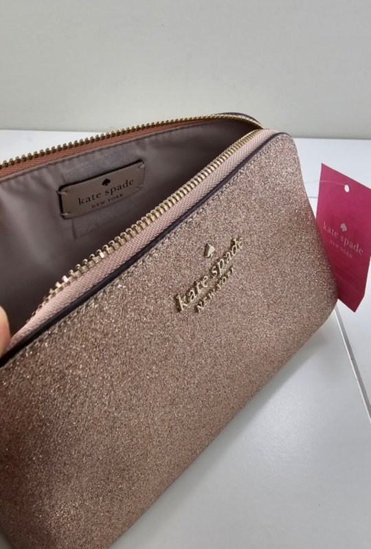 Kate Spade Glitter Makeup Bag ‼️ Brand New ‼️ Limited Edition - photo 3
