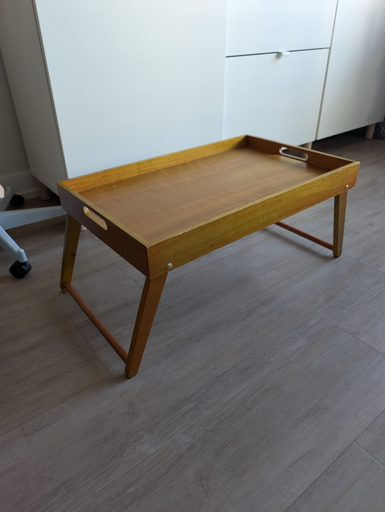 Wooden TV Tray with Foldable Legs