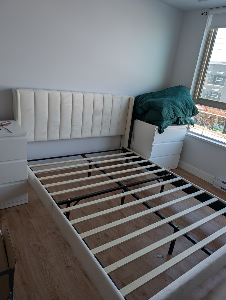 Queen Size Bed Frame with Headboard
