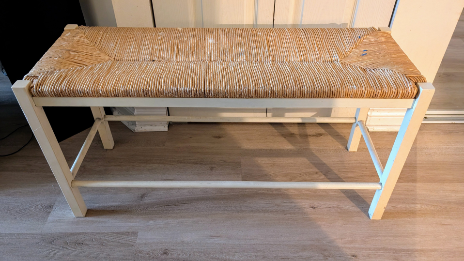 Wooden Rattan Bench