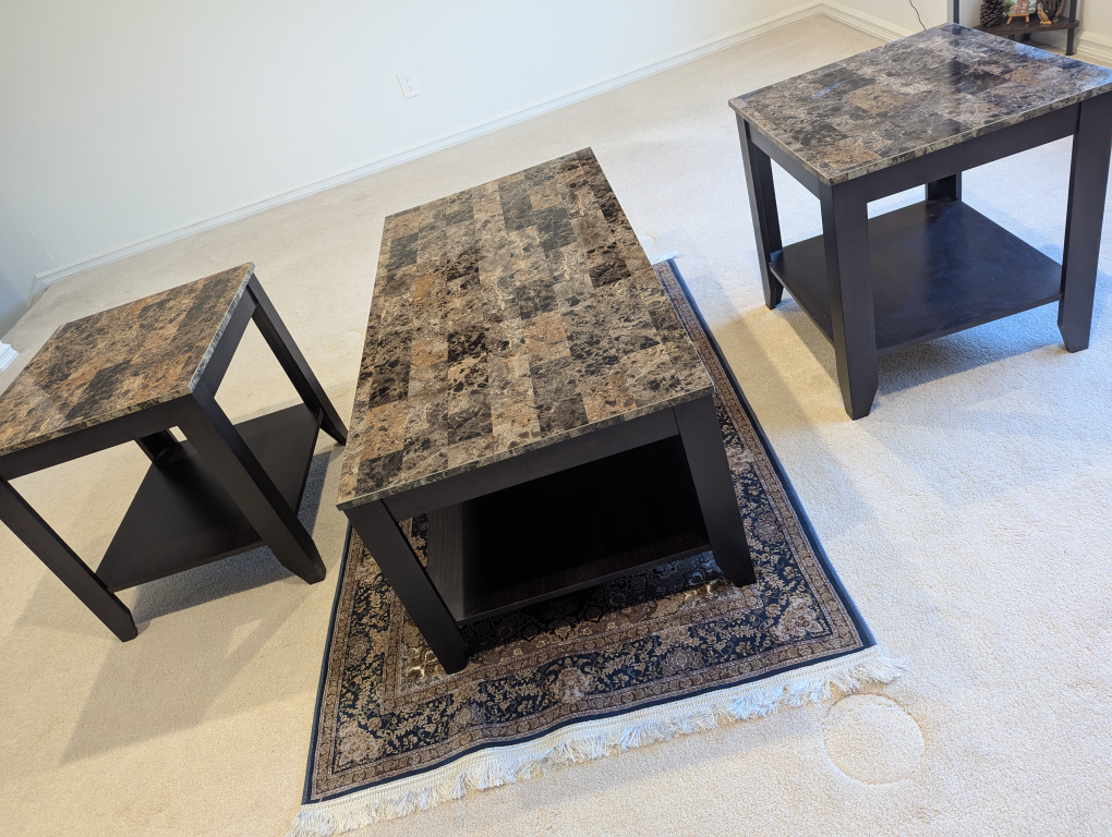 Set of 3 elegant coffee tables - photo 4