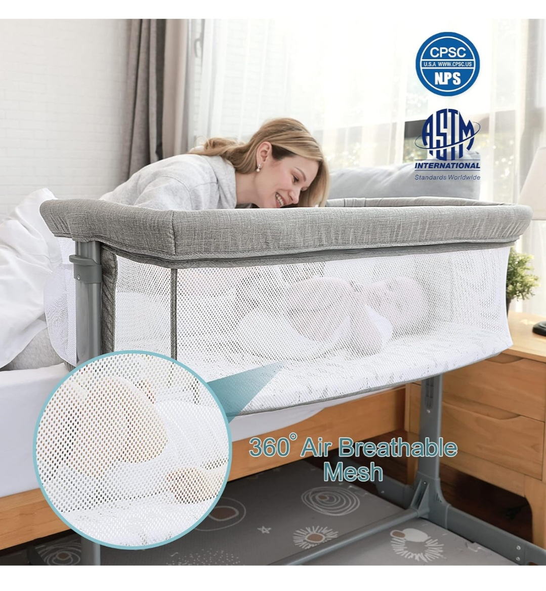 TCBunny Portable Baby Bassinet with Wheels and Travel Bag - photo 5