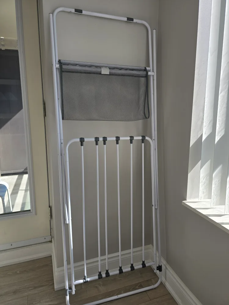 Foldable Clothes Drying Rack with Shelf image indicator(5)