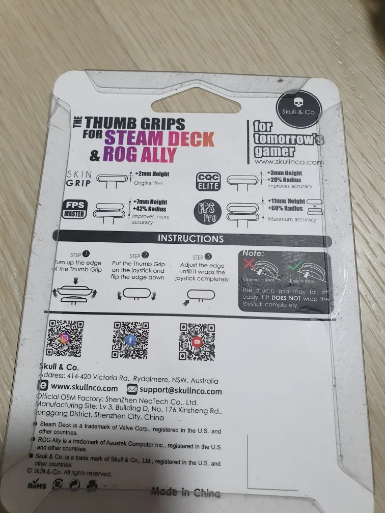 Skull & Co. Thumb Grips for Steam Deck & ROG Ally image indicator(2)