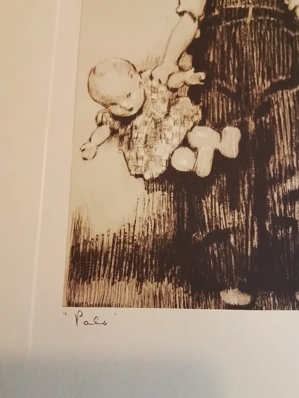 American Etching Signed John Knowles Hare w/Letter Pals image indicator(9)