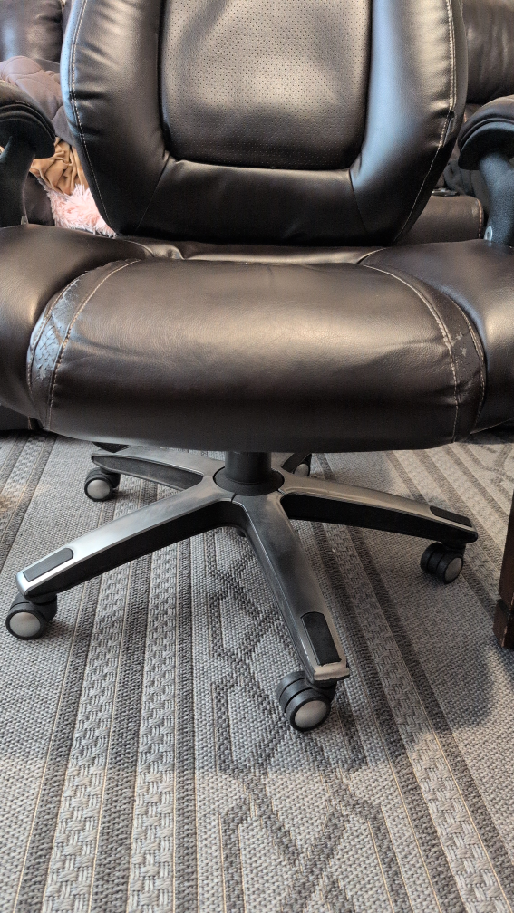 Executive Office Chair - Black Bonded Leather - Rolling - photo 2
