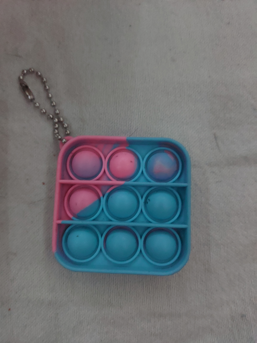 Pink and Teal Pop-it Keychain