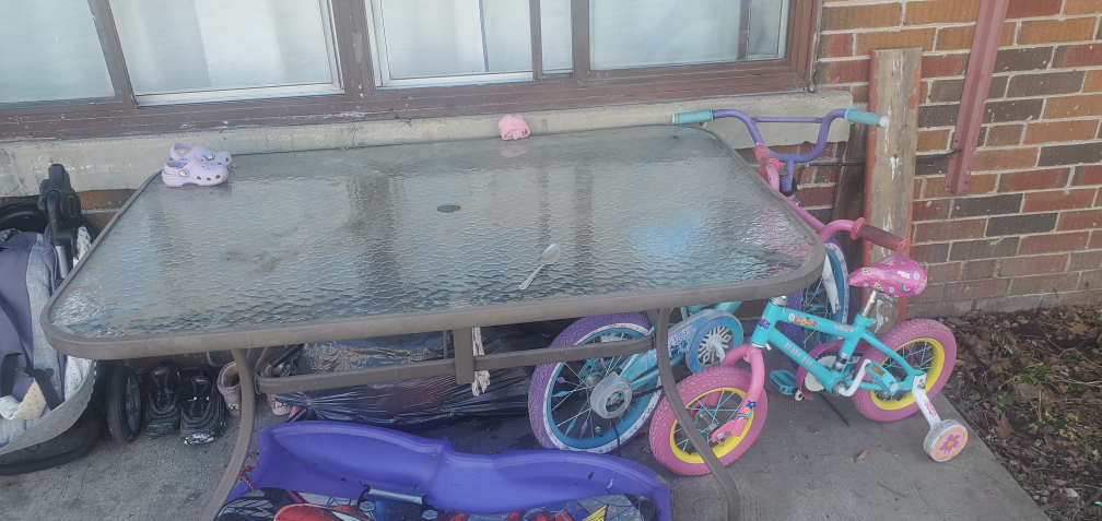 Glass-top Patio Table
