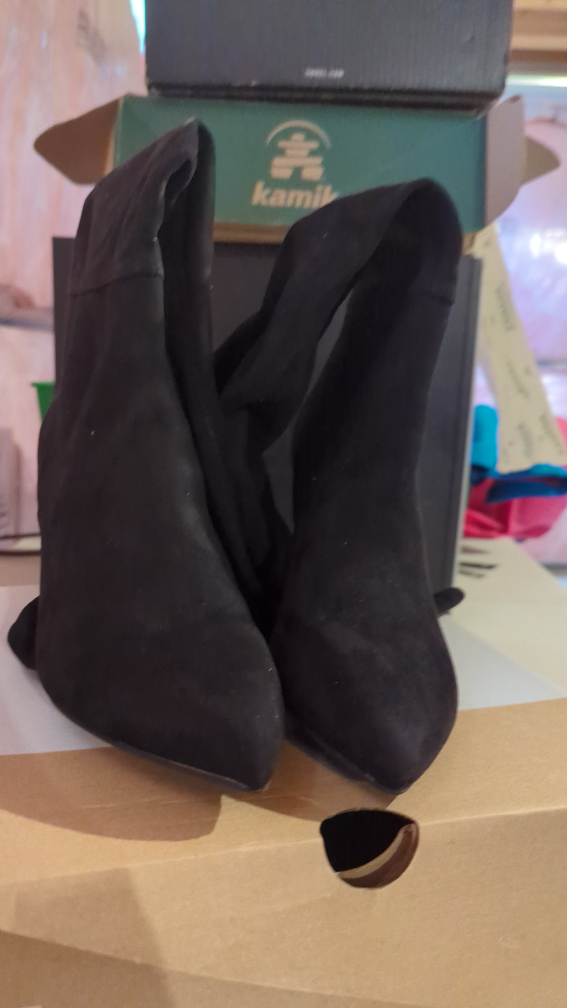 Call it Spring Black Suede Over-the-Knee Boots