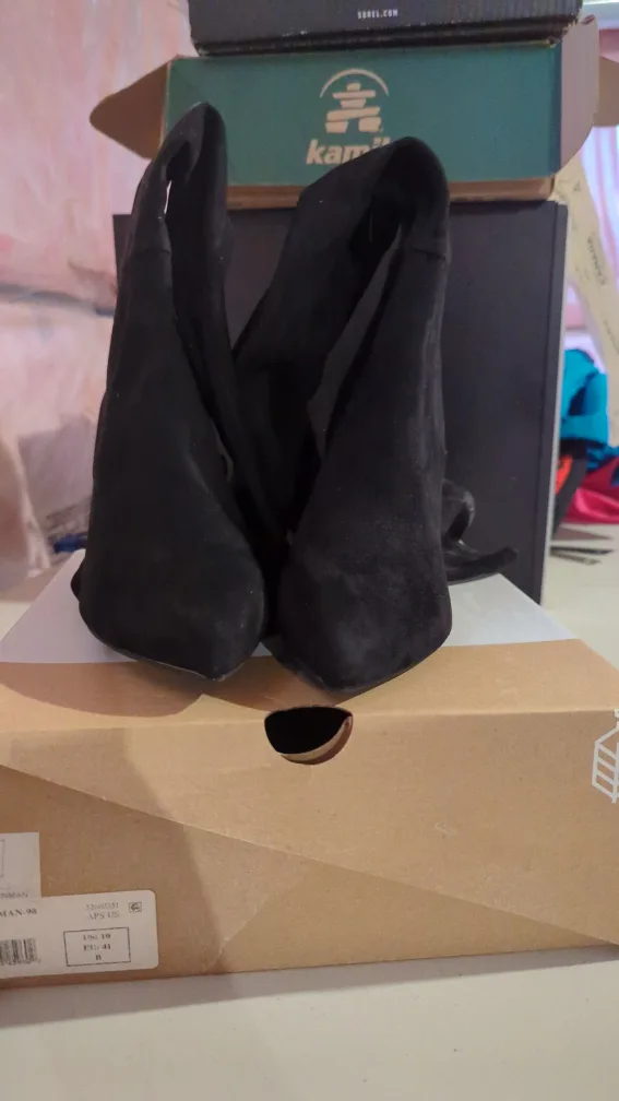 Call it Spring Black Suede Over-the-Knee Boots image indicator(2)