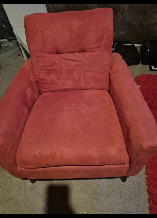 2 Red accent chairs - photo 2