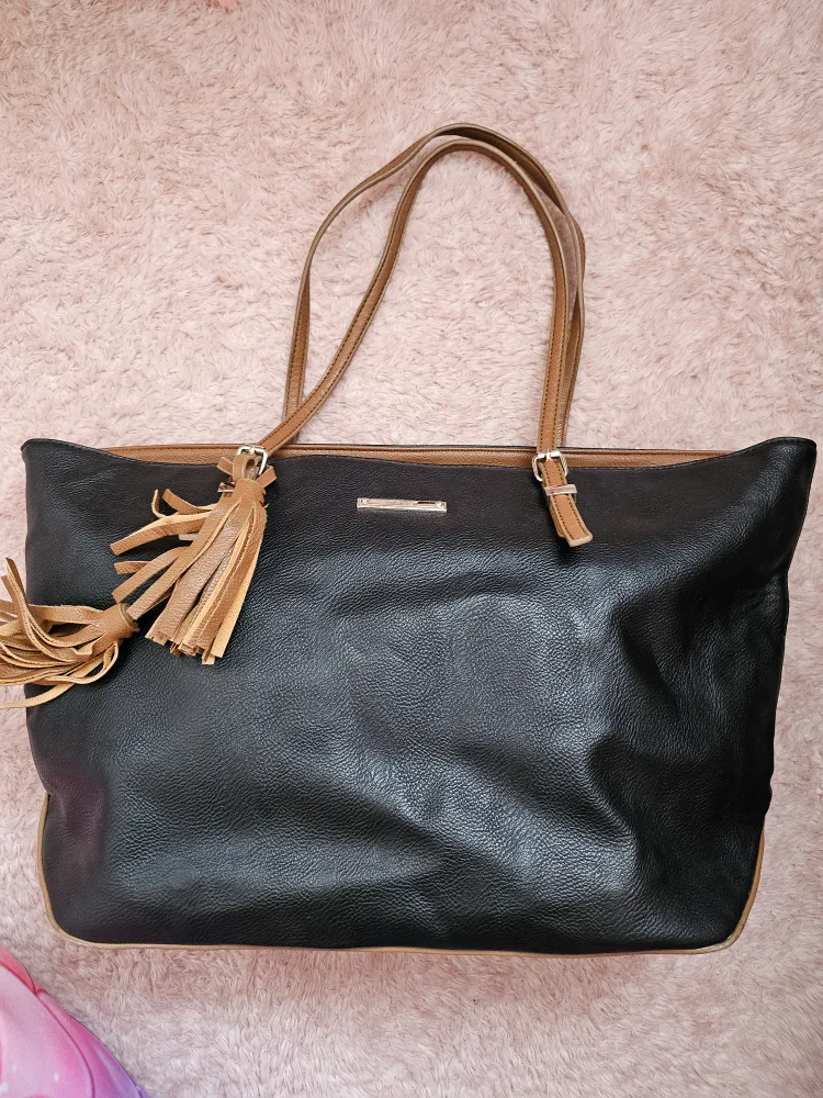 Nine West Black and Brown Tote Bag image indicator(2)