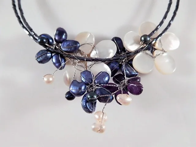 NEW Elegant Pearl Necklace and Bracelet Set image indicator(7)