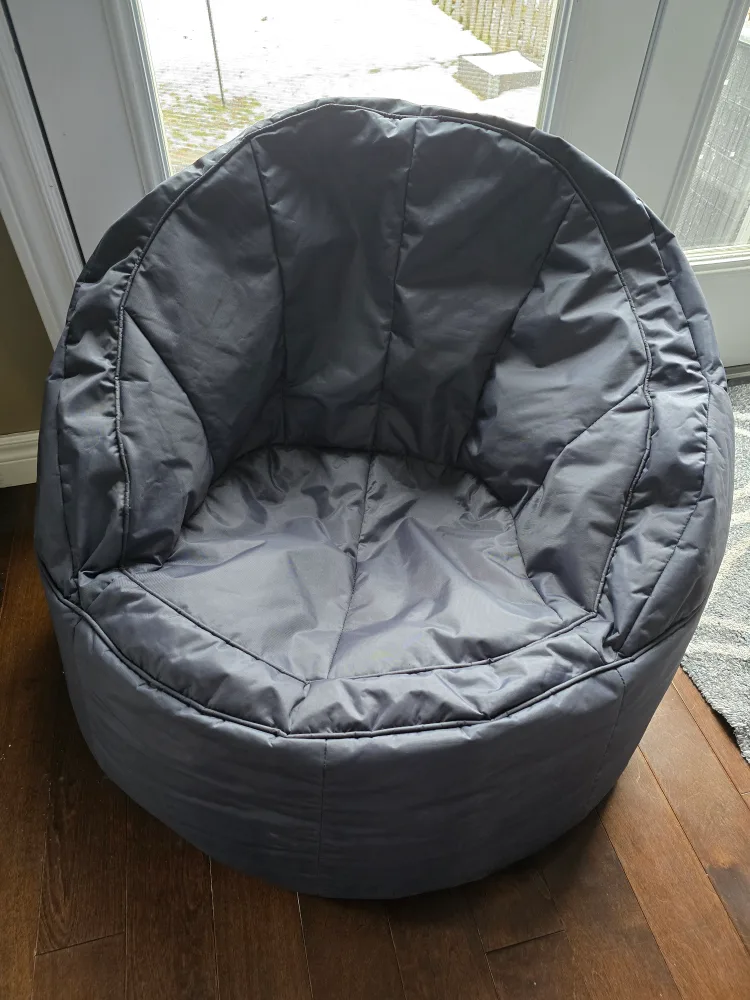 Dark Grey Beanbag Chair thumbnail