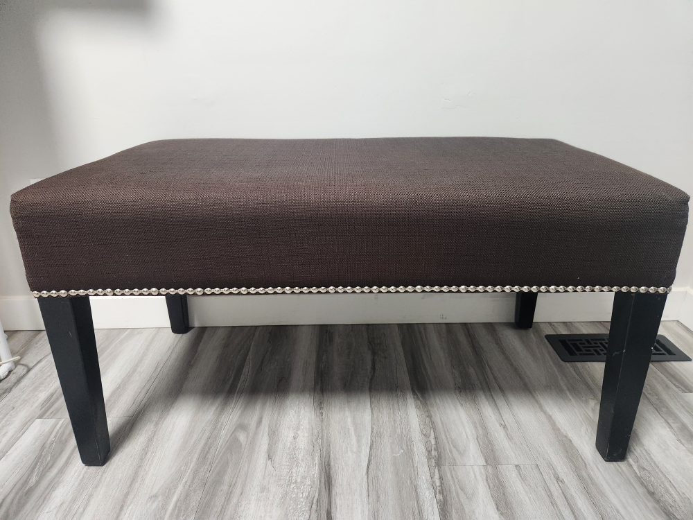 Brown Upholstered Bench