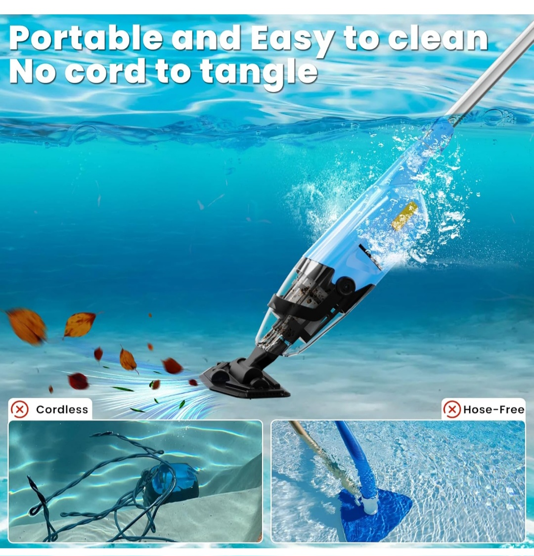 Cordless Pool Vacuum Cleaner - Powerful Suction, Easy to Use - photo 5