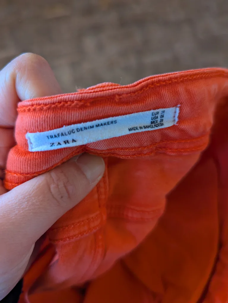 ‼️LAST CHANCE‼️ Zara Pumpkin Orange Skinny Jeans In US 6 image indicator(2)