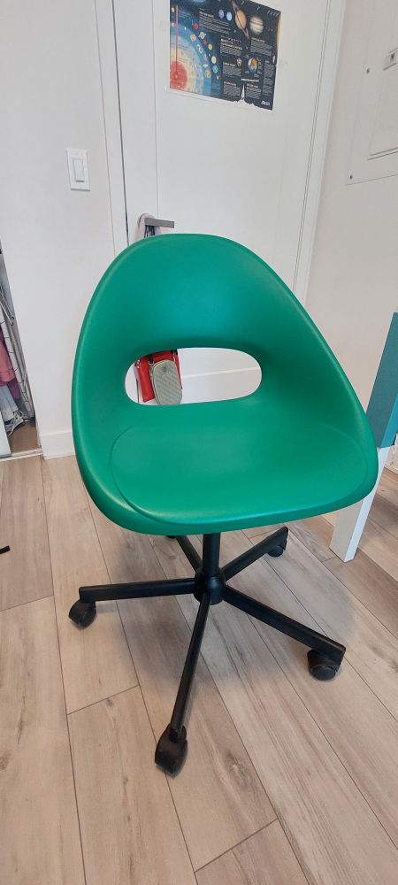Teal Kids Rolling Desk Chair