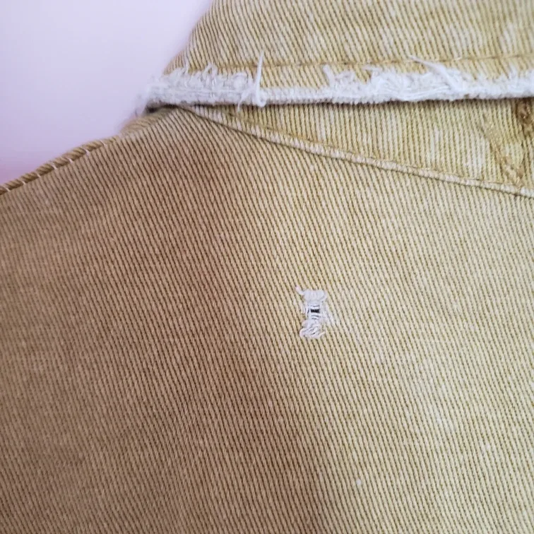 Unisex Mustard Yellow Button-Up Shirt Jacket image indicator(4)