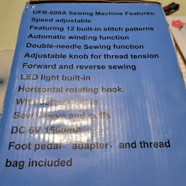 UFR-608A Sewing Machine - 12 Stitch Patterns image indicator(3)