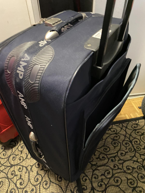Set of Two Rolling Suitcases - Red & Navy Blue - photo 4