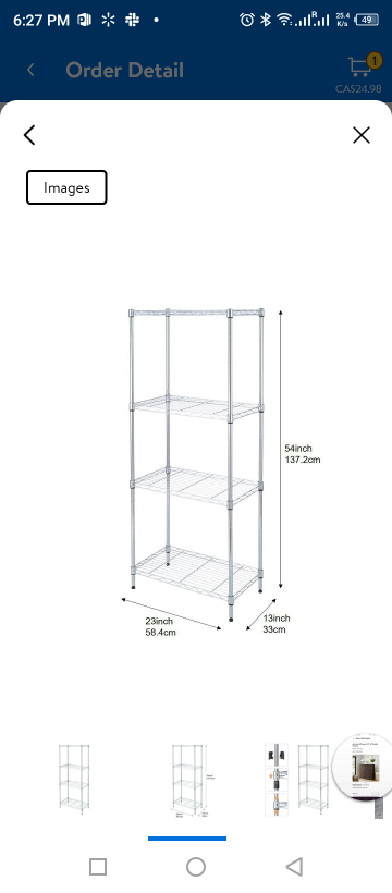 Metal Wire Shelving Unit - 4 Tier Storage Rack
