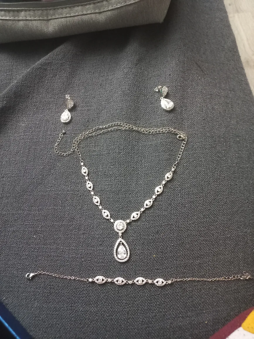 BriLove Rhinestone Bridal Jewelry Set image indicator(3)