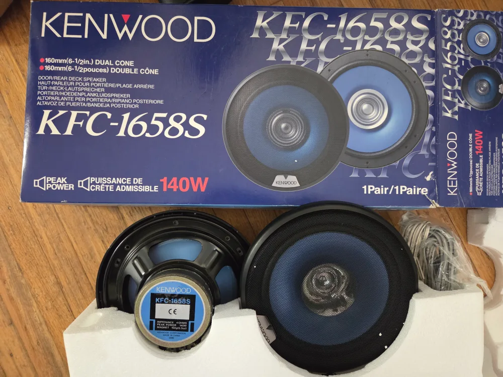 Kenwood speakers,  2 pairs; Amplifier