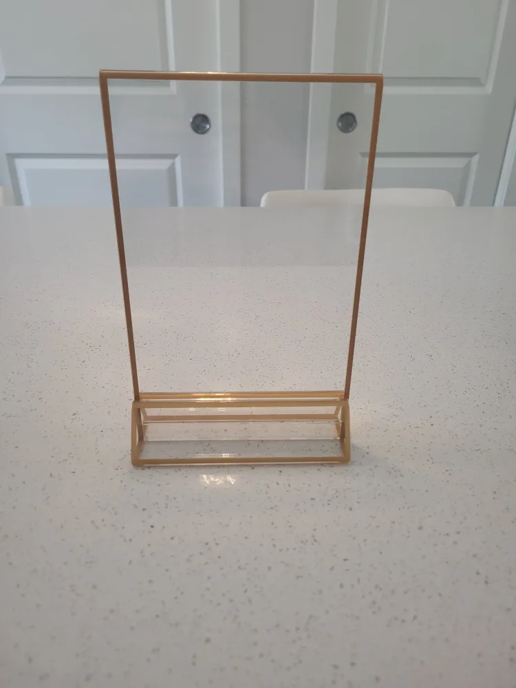 Set of 6 Gold Acrylic Tabletop Menu Holders image indicator(2)