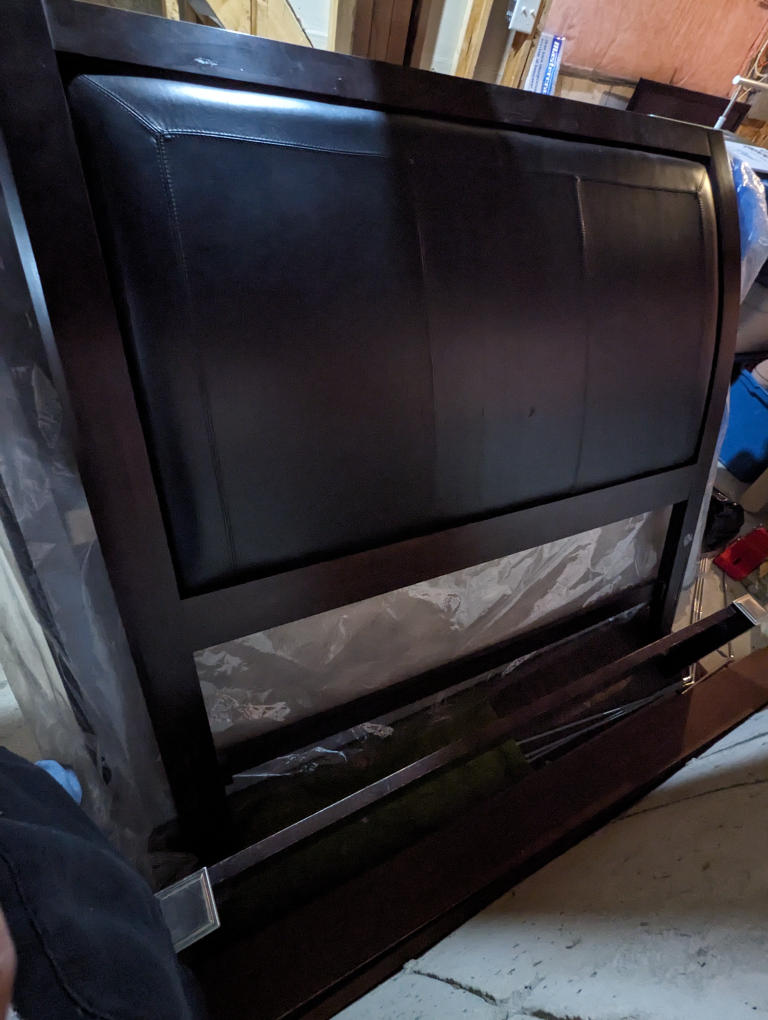 Queen Headboard and Footboard Set with rails