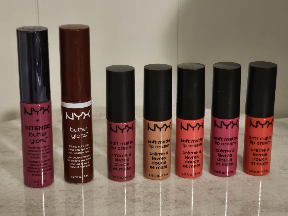 7 NYX Professional Makeup Lip Creams and Glosses Bundle