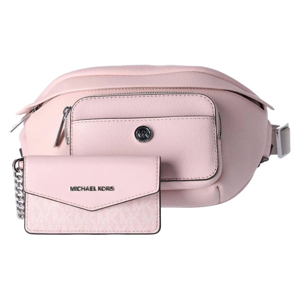Michael Kors Pink Leather Belt Bag & cardholder set image indicator(2)