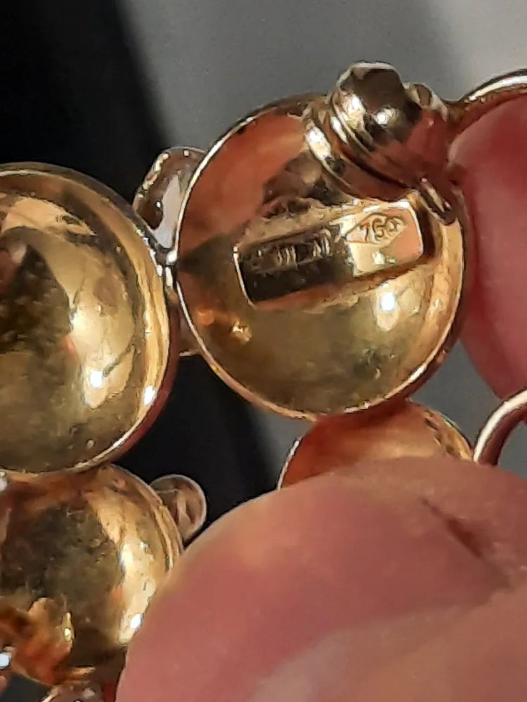 Gold Mouse BROOCH with Clear Stones18karat solid gold image indicator(7)