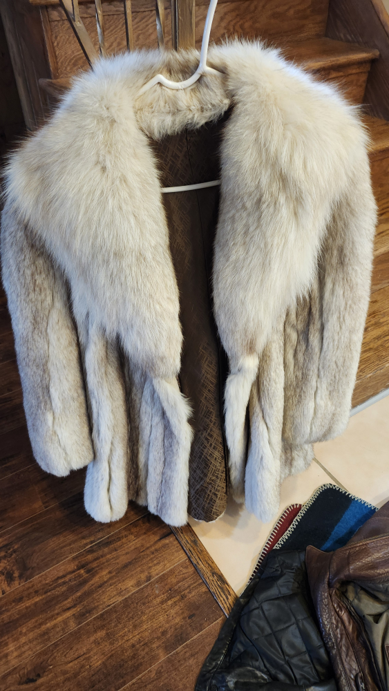 Vintage Fur Coat with Large Collar