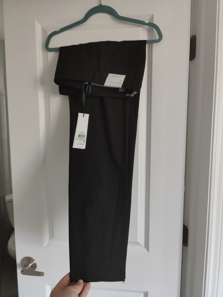Calvin Klein Women's Size 8 Black Slim Fit Trousers