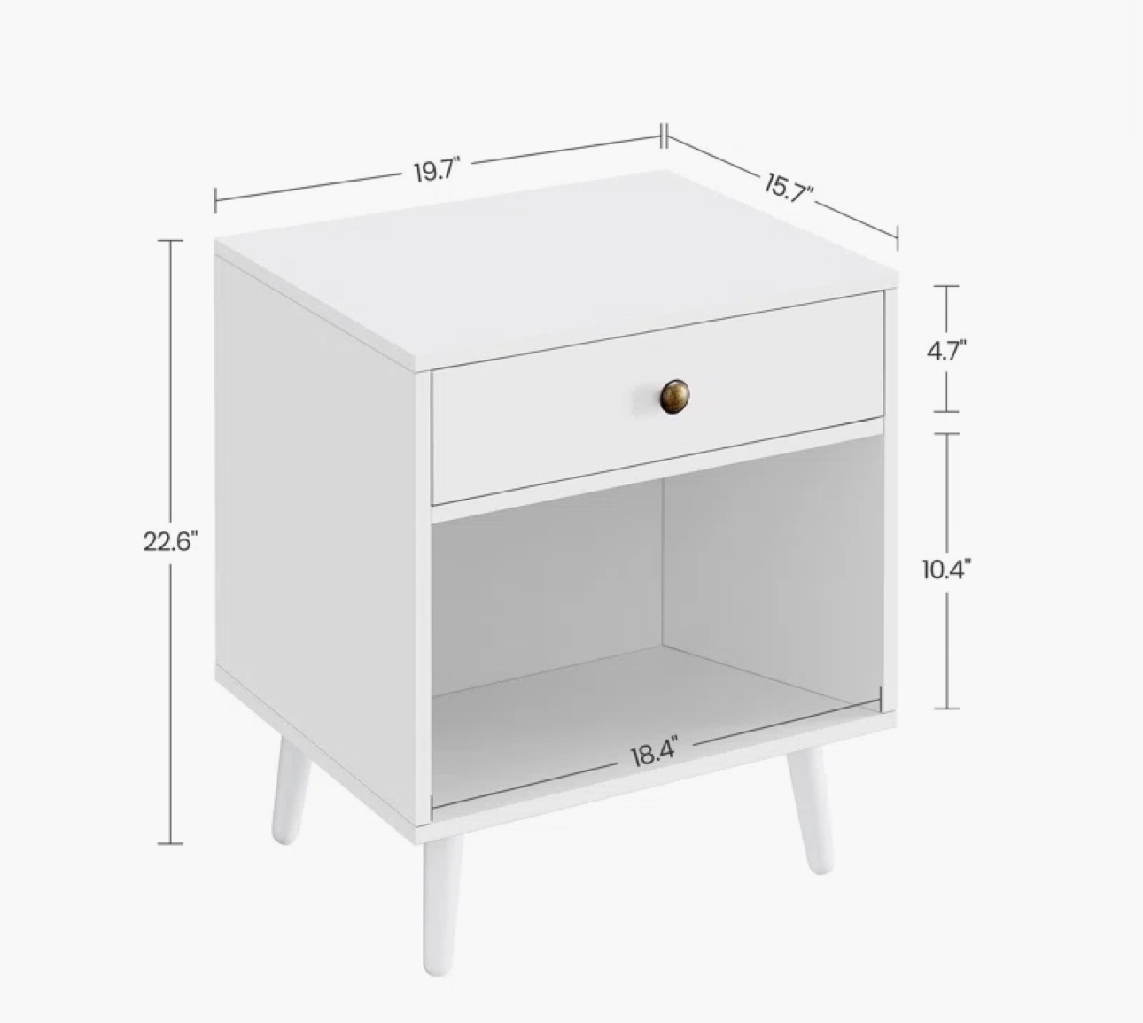 White nightstand - photo 2
