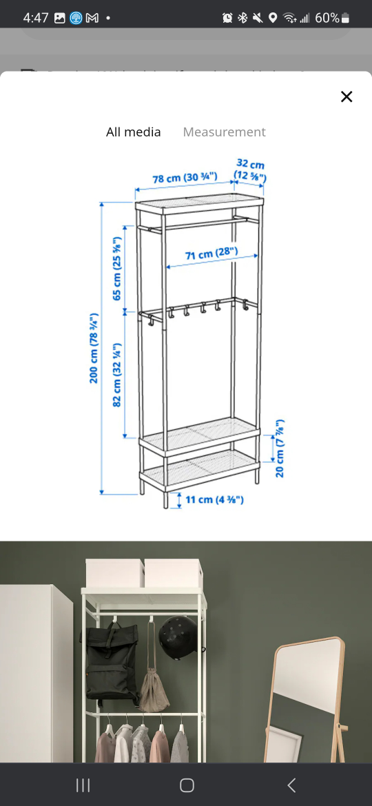 IKEA White Hall Tree Coat Rack with Shoe Storage - photo 2