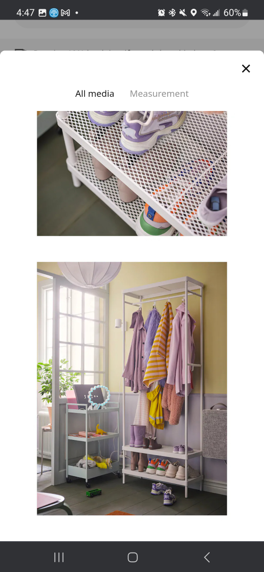 IKEA White Hall Tree Coat Rack with Shoe Storage - photo 3