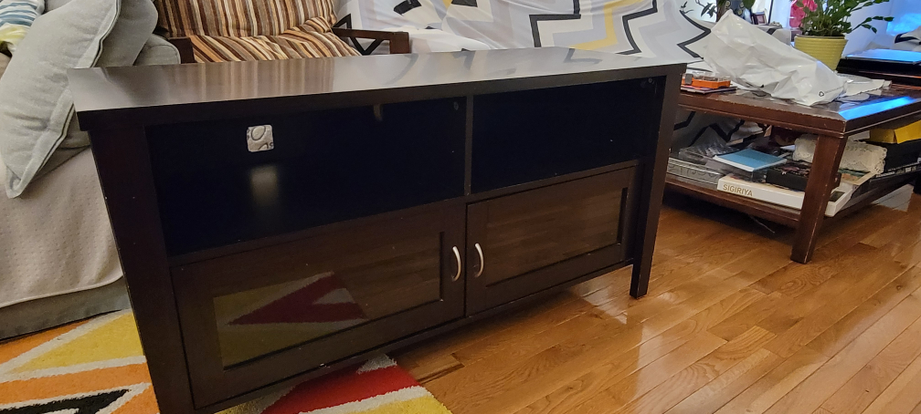 Dark Brown TV Stand with Storage
