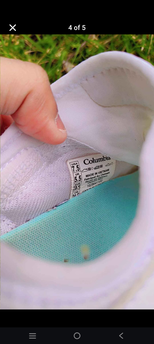Women's Columbia White Sneakers - Size 7.5 - photo 2