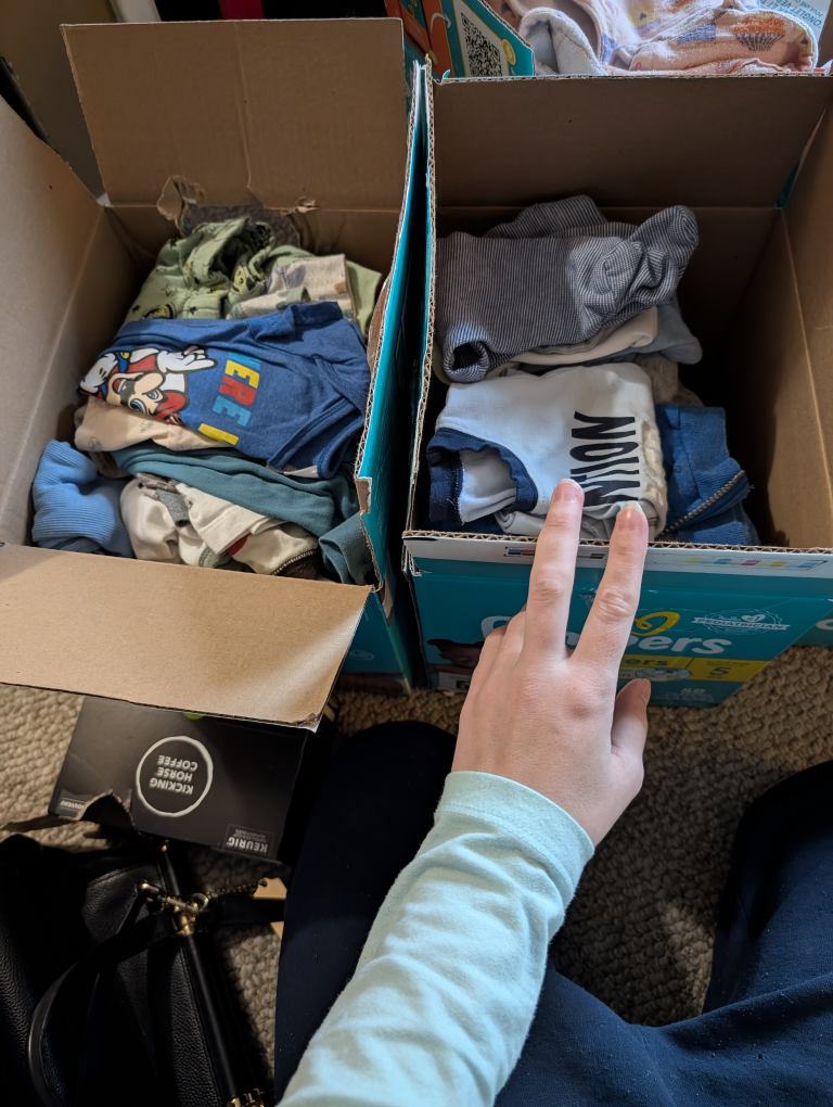 Box of Baby Clothes