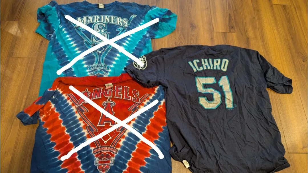 Three vintage baseball t-shirts thumbnail