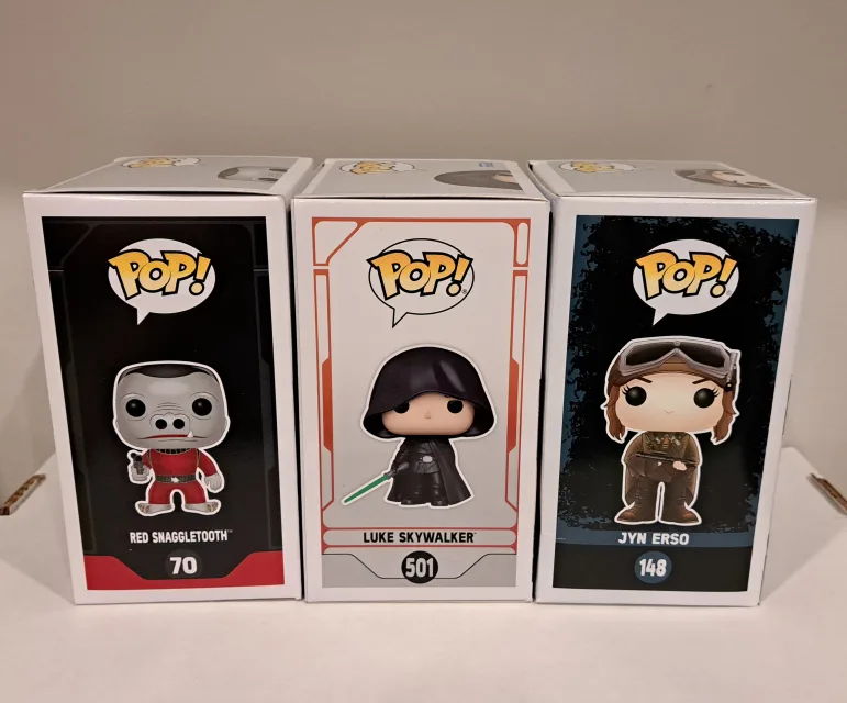 Star Wars Red Snaggletooth, Luke Skywalker, Jyn Erso image indicator(4)