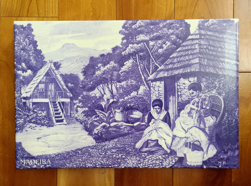Vintage Madeira Island Wicker Basket Making Artwork - photo 3