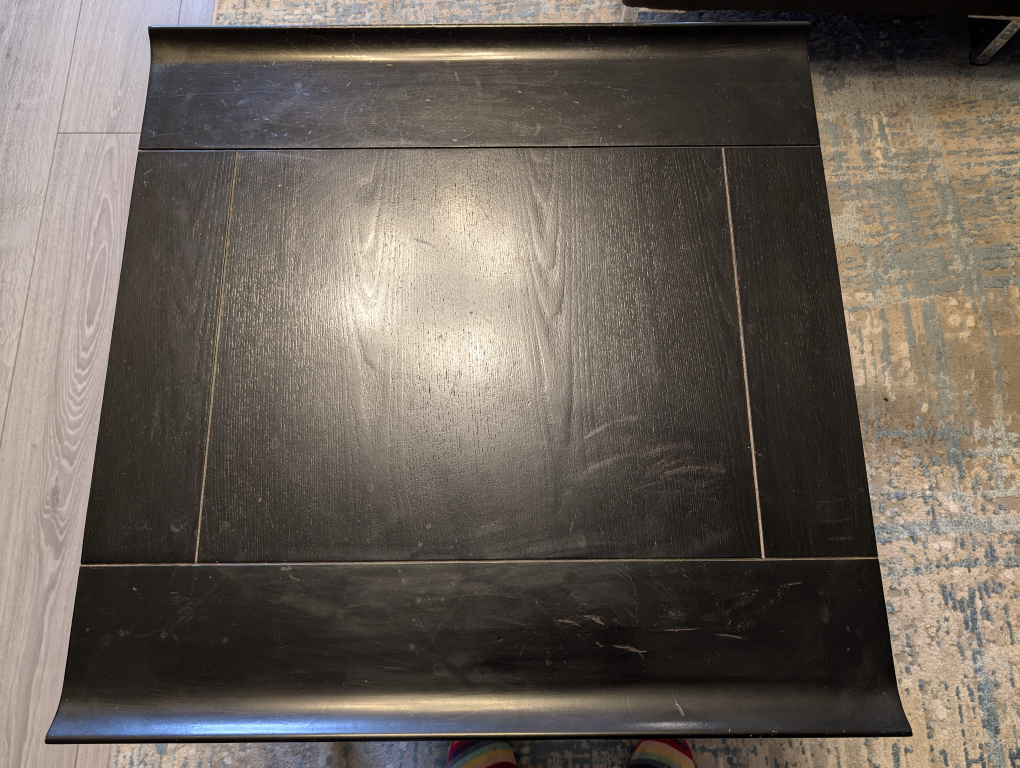 Black Side Table with Shelf - photo 2