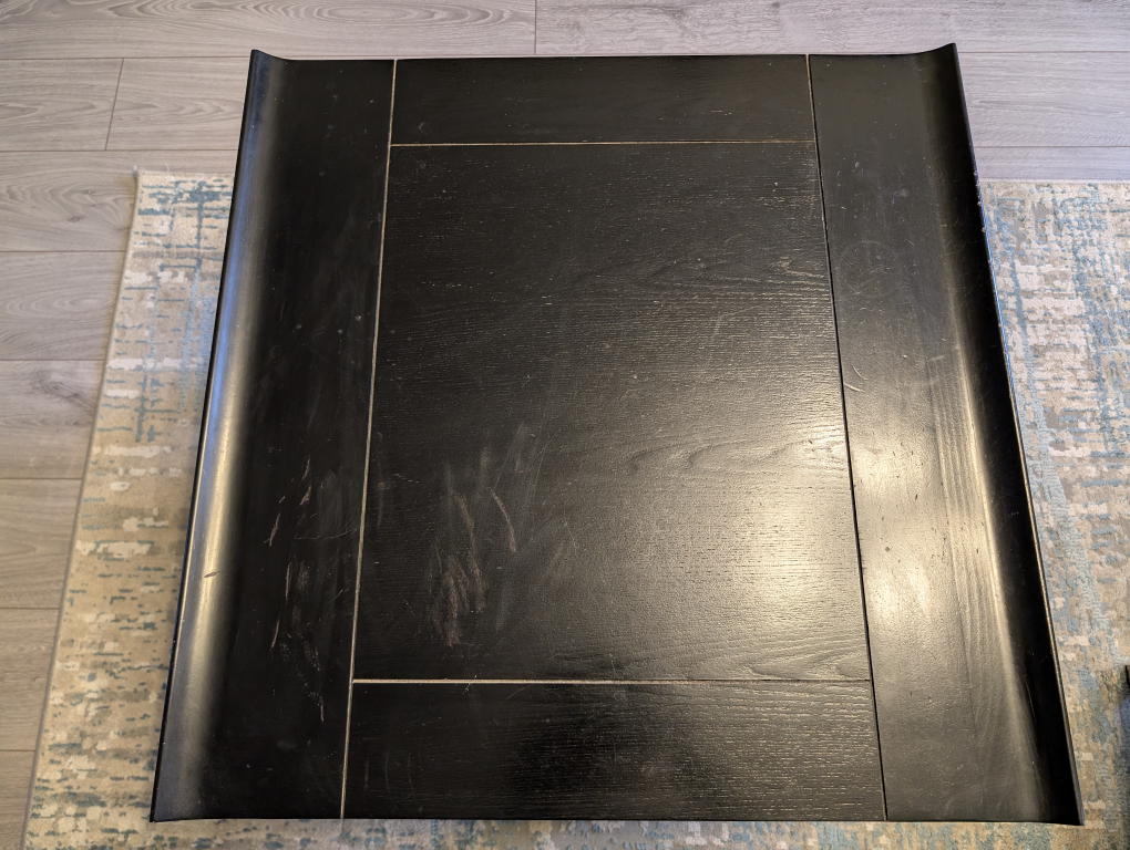 Black Side Table with Shelf - photo 3